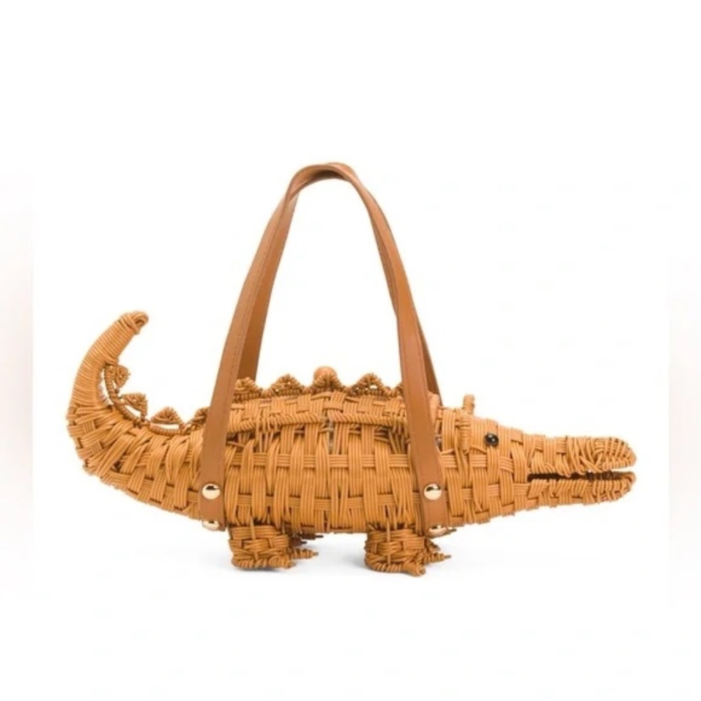 Tommy Bahama ALESSIA BIANCHI CROCODILE alligator CLUTCH - NWT